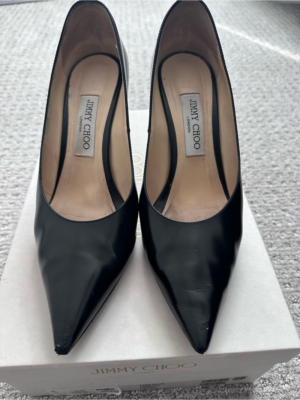 Jimmy Choo Black Ava 85 Heels